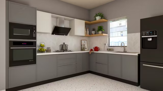 L-Shape Modular Kitchen Design