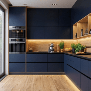 Modern L-Shaped Kitchen Design
