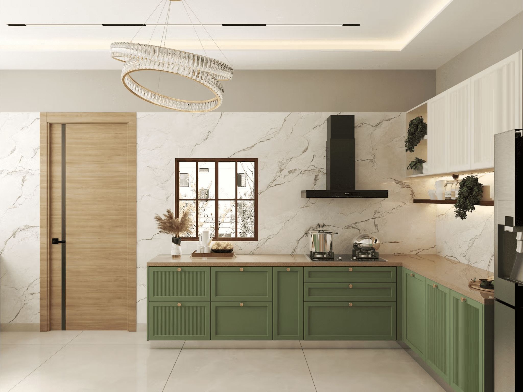 Modern l-shaped kitchen