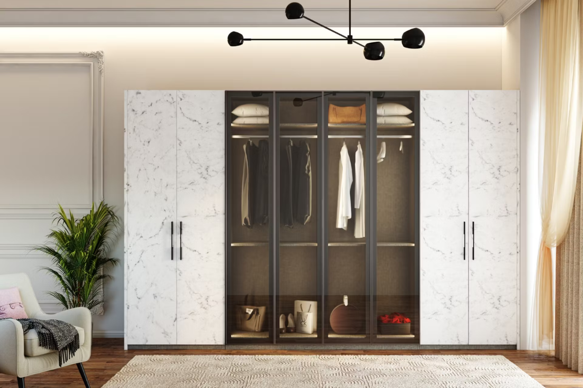 8-Door Contemporary Swing Wardrobe