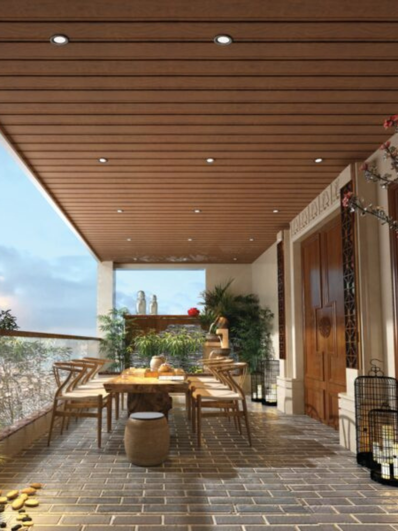 Contemporary Peripheral False Ceiling Design